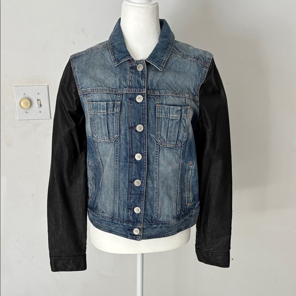 Express Blue and Black Jean Jacket